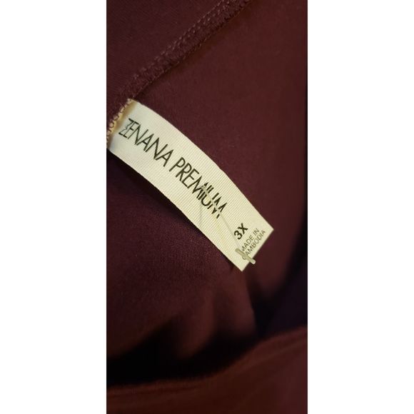 Zenana Premium Size 3X Pencil Skirt Plum Colored Stretchy - Picture 3 of 5